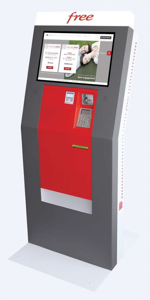 Nouveau, Free mobile invente le distributeur de carte SIM.