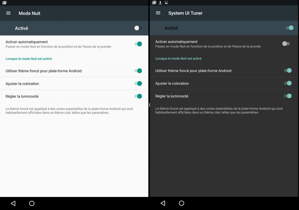 Activer le mode nuit sur Android N pour le confort de vos yeux