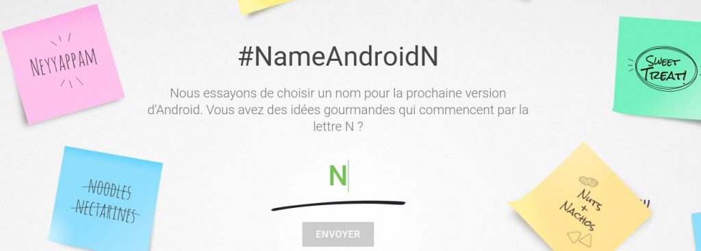 Aidez Google à trouver le nom d’Android N.