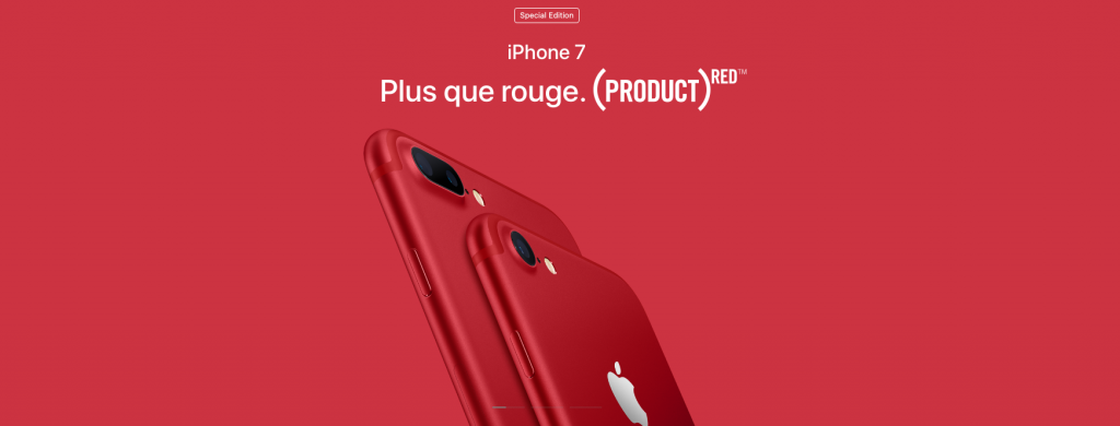 Apple « INVENTE » la couleur rouge pour la bonne cause et ses Iphone