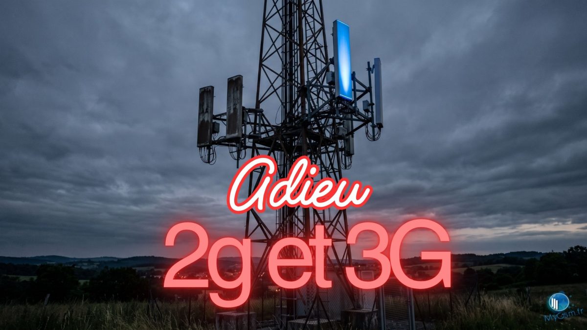 Antenne relais européenne dont deux des trois modules sont éteints, symbole de l'extinction de la 2G et de la 3G