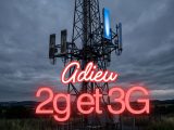 Antenne relais européenne dont deux des trois modules sont éteints, symbole de l'extinction de la 2G et de la 3G