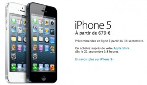 prix de l'iphone 5 non subventionnÃ©