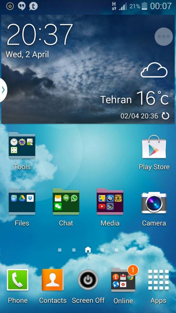 Applications Samsung Galaxy S5 portées sur S4 et S3.